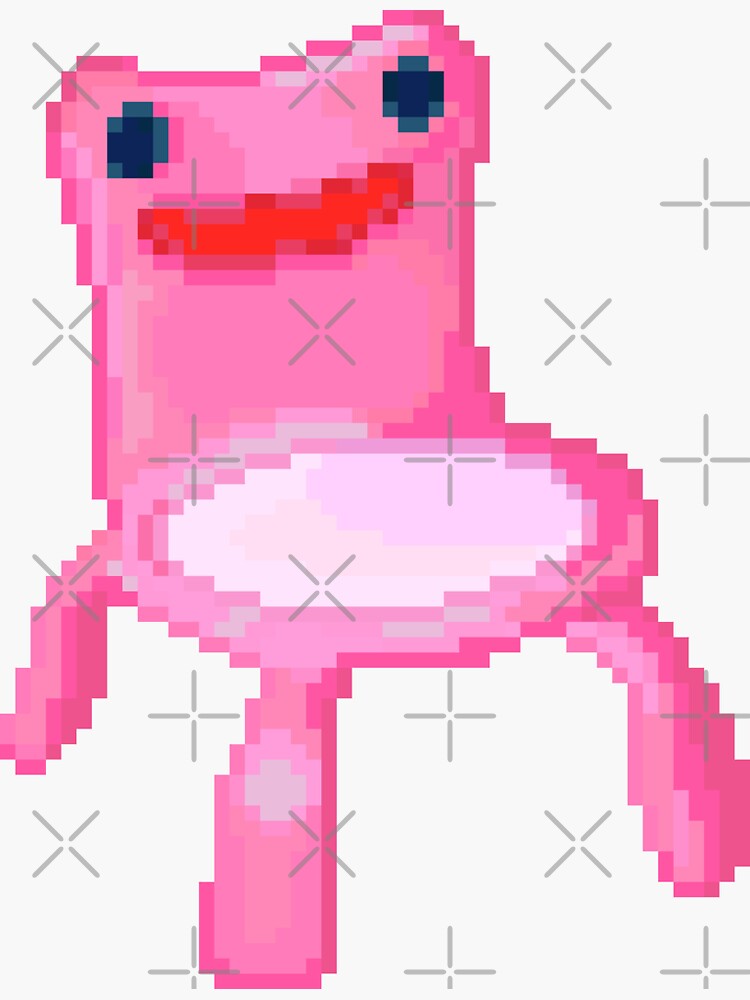 "Froschstuhl Pixel Art Acnh Pink" Sticker von sezalilly | Redbubble