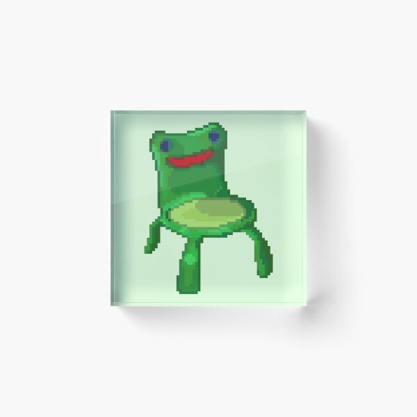 Item preview, froggy chair pixel art acnh  designed and sold by sezalilly.