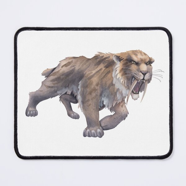 Item preview, Watercolor saber-toothed cat designed and sold by Ekaterina Glazkova.
