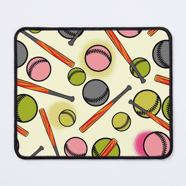 Item preview, Colorful Baseball Tools Drawing designed and sold by MobertsonArt.