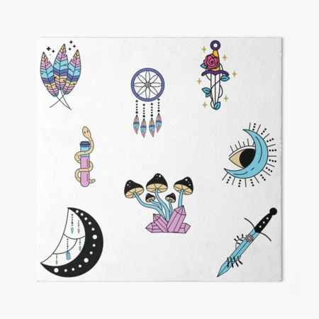 Witch Stuff Sticker Pack, Witch Pack, Witchy Woman, Just Like Magic,  Sorceress Tools, Pastel Witch Aesthetic Art Board Print for Sale by  Black11Flamingo