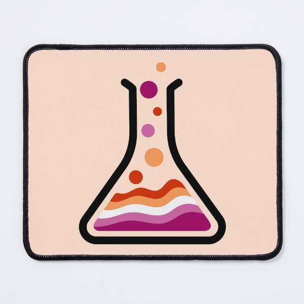 Item preview, Lesbian Pride Flag Art Science Beaker Bubbles Chemistry designed and sold by cashewdays.