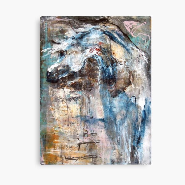 Arabian Horse in Blue Canvas Print