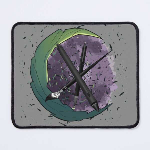 Crescent moon with art tools  Mouse Pad