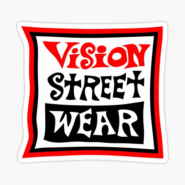 NOS old school, Vintage Vision Street Violator round skateboard sticker red 
