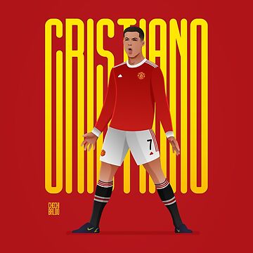 Cristiano Ronaldo 2007/08 Jersey Greeting Card for Sale by slawisa