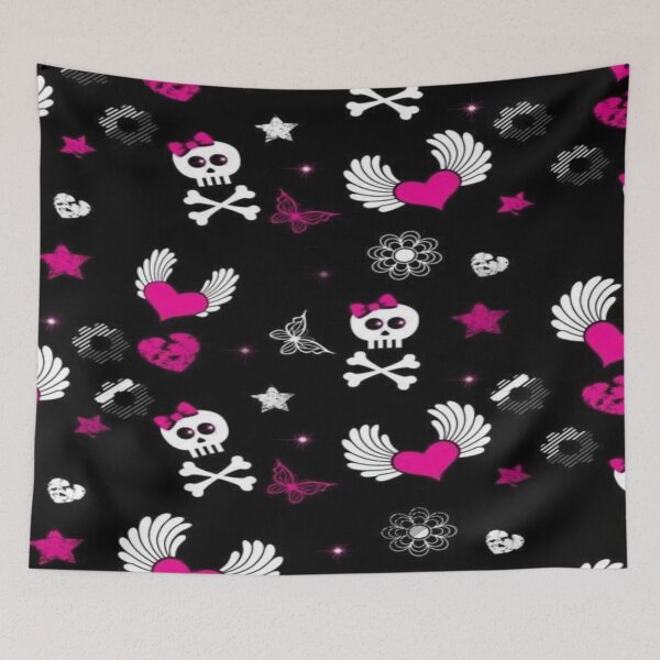Item preview, Cute Emo Goth Skulls Art designed and sold by jaylaax.