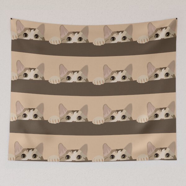 Item preview, Peeking brown cat with paw designed and sold by smallstroom.