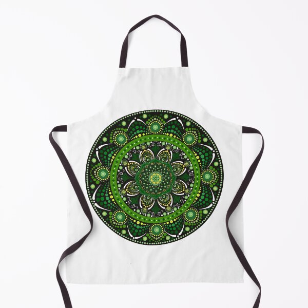 Item preview, Dotted Mandala Green and Yellow designed and sold by Cedarrue.