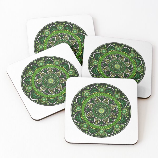 Item preview, Dotted Mandala Green and Yellow  designed and sold by Cedarrue.
