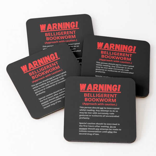 Item preview, WARNING! BELLIGERENT BOOKWORM (Approach with caution) designed and sold by Scribblehound.