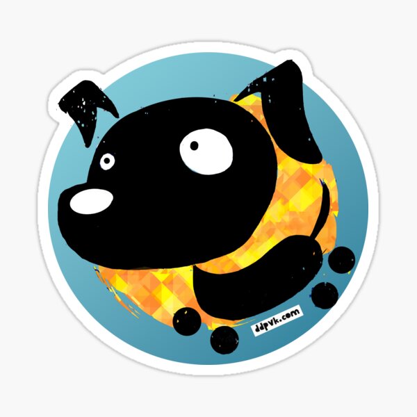 Cute Wiener Dog Dachshund Cartoon Design Sticker