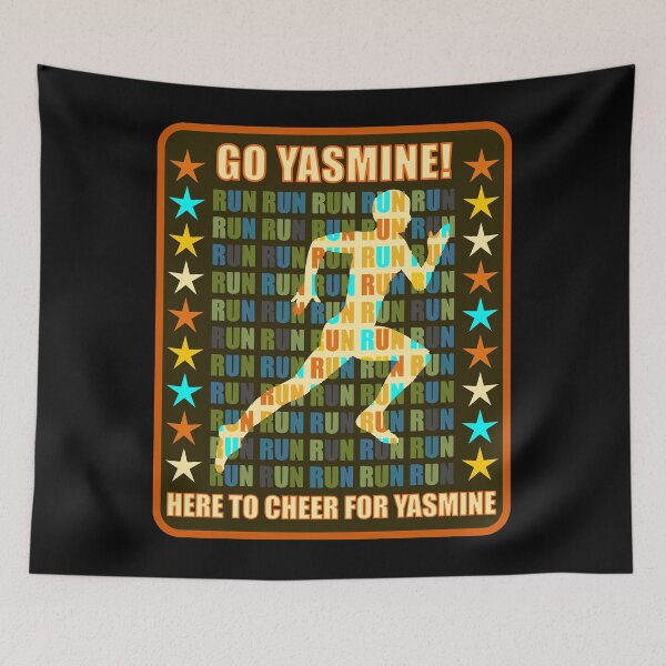 Item preview, Go Yasmine Runner Support Athlete Fan Here to Cheer designed and sold by artfulnotebook.