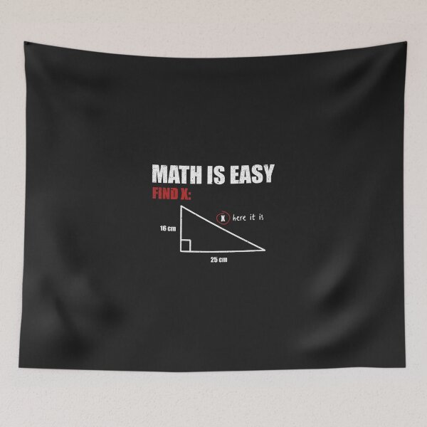 Item preview, Math Is Easy Find X Mathematics Teacher School Humor Essential designed and sold by Labelluz.