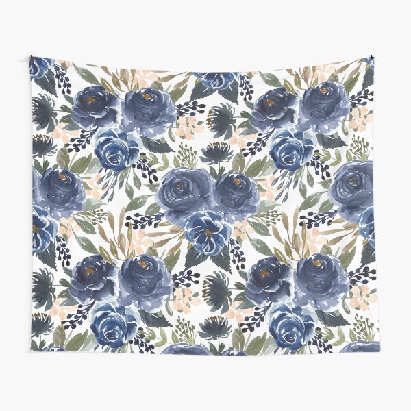 Item preview, Blue peonies flowers pattern #5 designed and sold by GreekTavern1979.