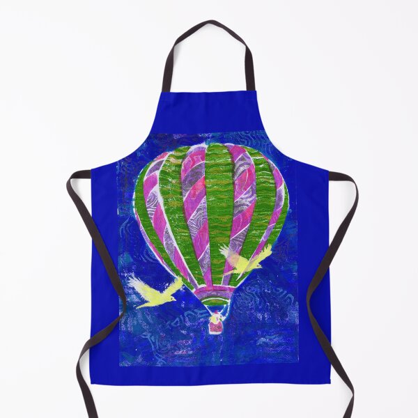 Item preview, Hot Air Balloon with Birds 4 Monoprint designed and sold by Heatherian.