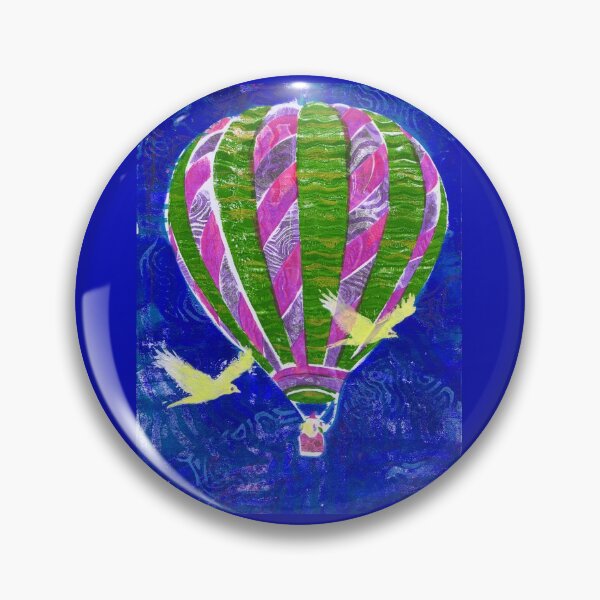 Item preview, Hot Air Balloon with Birds 4 Monoprint designed and sold by Heatherian.