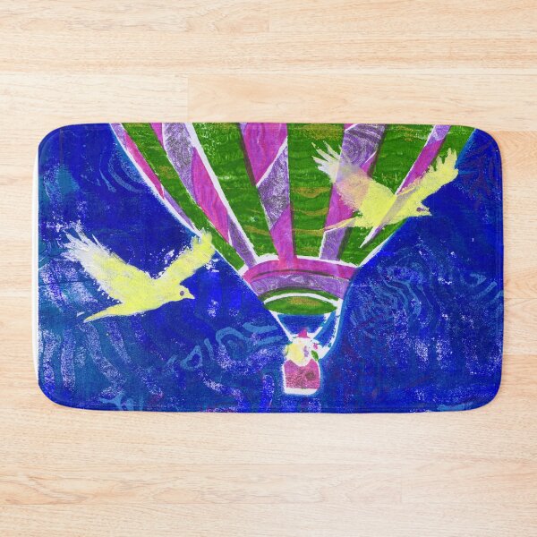 Item preview, Hot Air Balloon with Birds 4 Monoprint designed and sold by Heatherian.