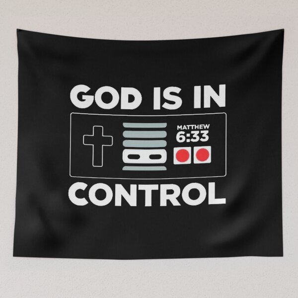 Item preview, God is in controle game controller bible verse matthew 6 33 designed and sold by faithinchrist77.