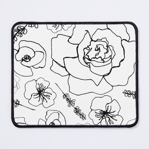 Item preview, Linework Flowers - White designed and sold by PaintInTheNight.