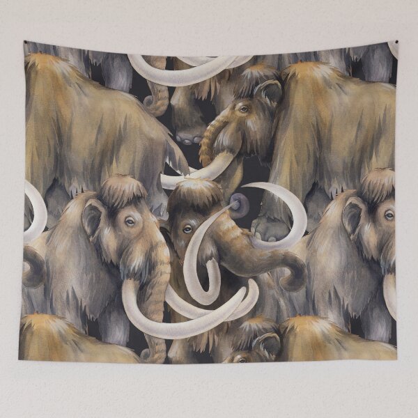 Item preview, Watercolor collection of mammoths designed and sold by Ekaterina Glazkova.