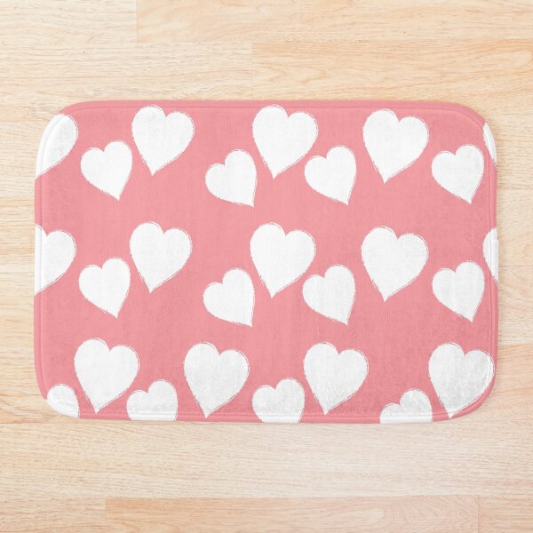 Item preview, White Love Hearts on Pink Background Pattern designed and sold by linime1984.