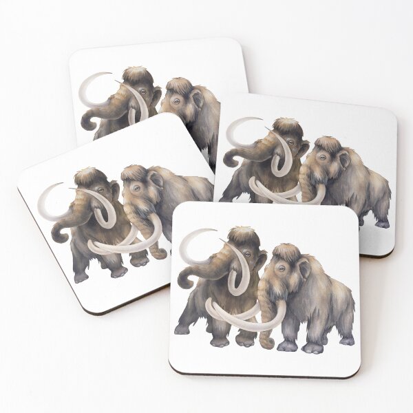 Item preview, Watercolor collection of mammoths designed and sold by Ekaterina Glazkova.