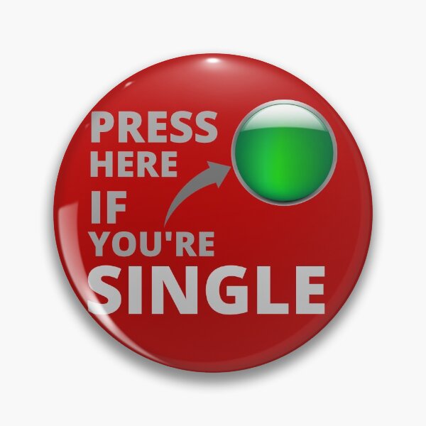 Item preview, Press Here If You're Single designed and sold by JockArts.