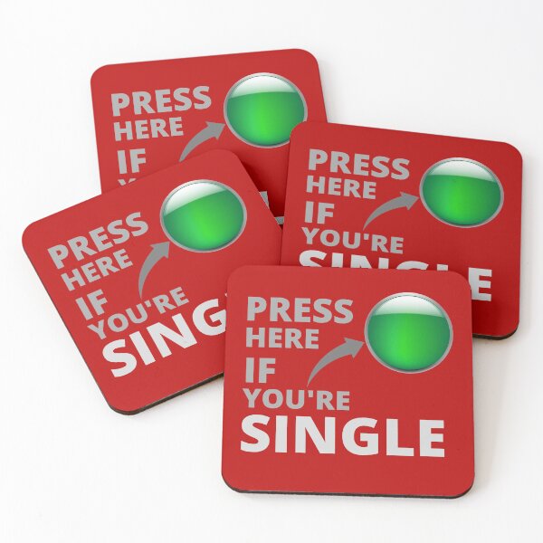 Item preview, Press Here If You're Single designed and sold by JockArts.