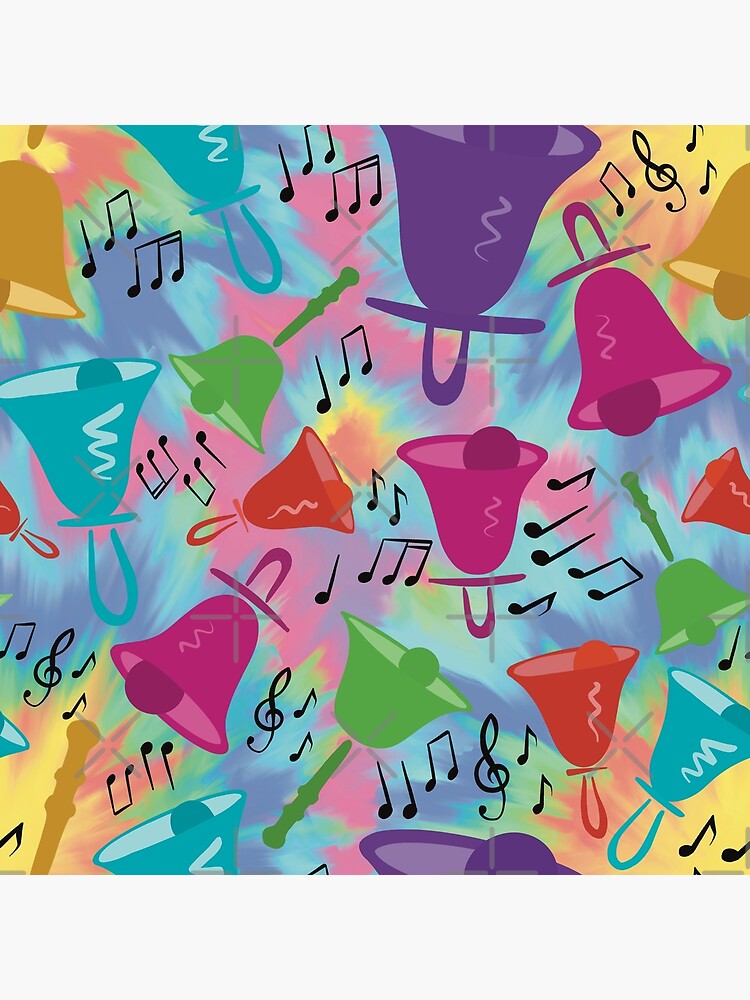 "Colorful Handbells Tie Dye Pattern" Poster for Sale by SubtleSplit