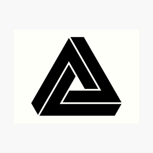Penrose triangle Art Print