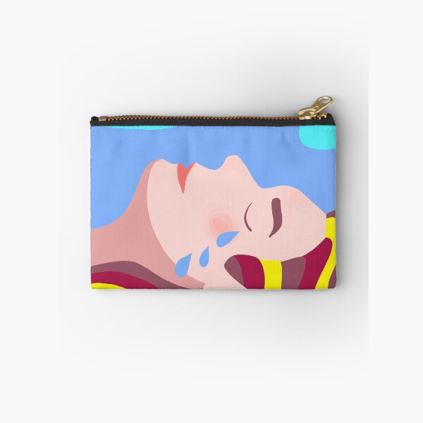Item preview, woman crying minimal and bright designed and sold by catartlady.
