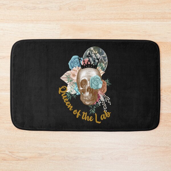 Item preview, QUEEN OF THE LAB FLORAL SKULL MEDICAL LAB TECH SCIENTIST Classic designed and sold by Nhimayy.