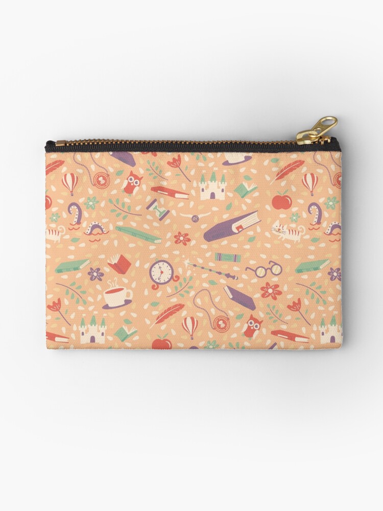 Thumbnail 1 of 4, Zipper Pouch, Read books pattern designed and sold by risarodil.