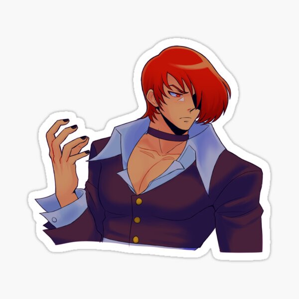 IORI YAGAMI Sticker for Sale by d0gswithknives