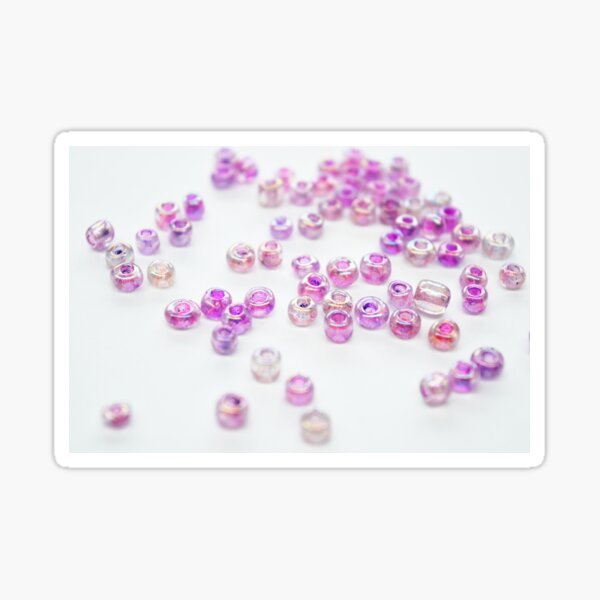Pink and purple beads Sticker