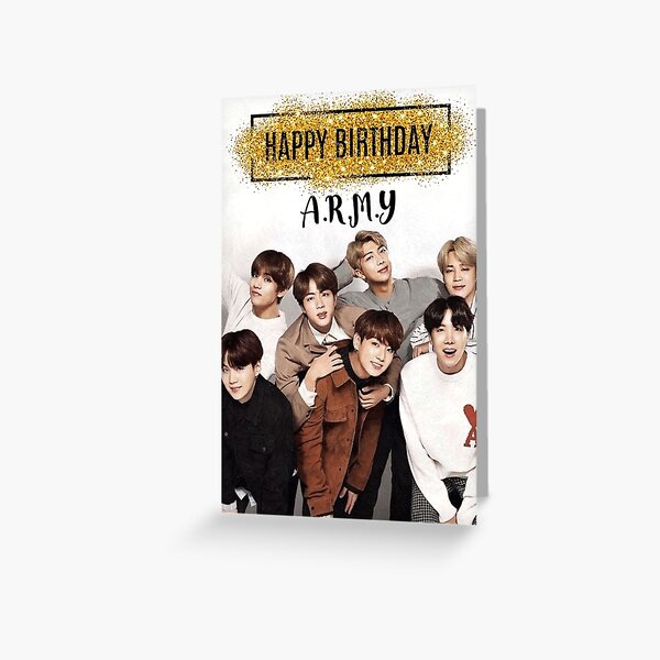 "'Happy Birthday' BTS Greeting Card" Greeting Card By Niyuha | Redbubble