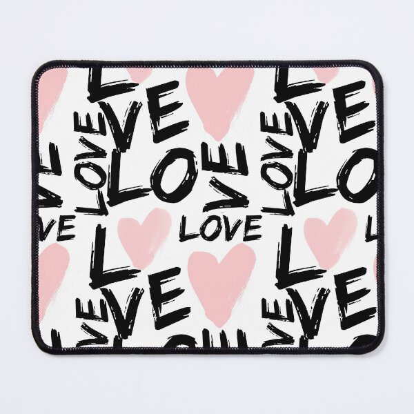 Item preview, Word Love with Pink Hearts Pattern designed and sold by linime1984.