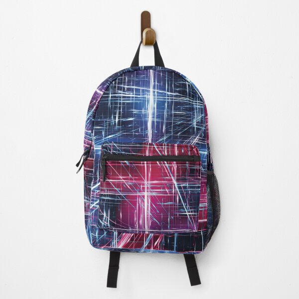 Item preview, ENTERING THE METAVERSE • Colorful Futuristic Seamless Vaporwave Cyber Punk Pattern • Decorative Grid Maze Background • Red - Cyan Blue - Teal Green - Purple Magenta designed and sold by SassyClassyMe.