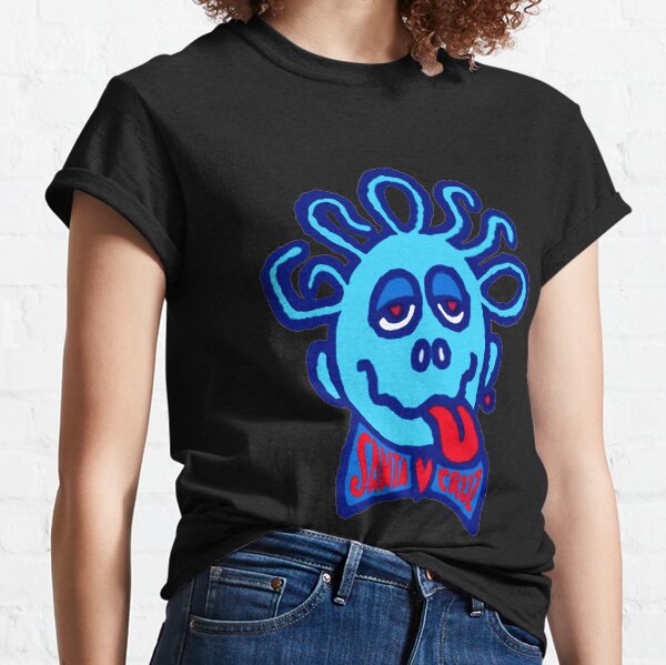 POWELL PERALTA Classic Ripper Skateboard Tee Shirt Powder Blue '80s Retro 