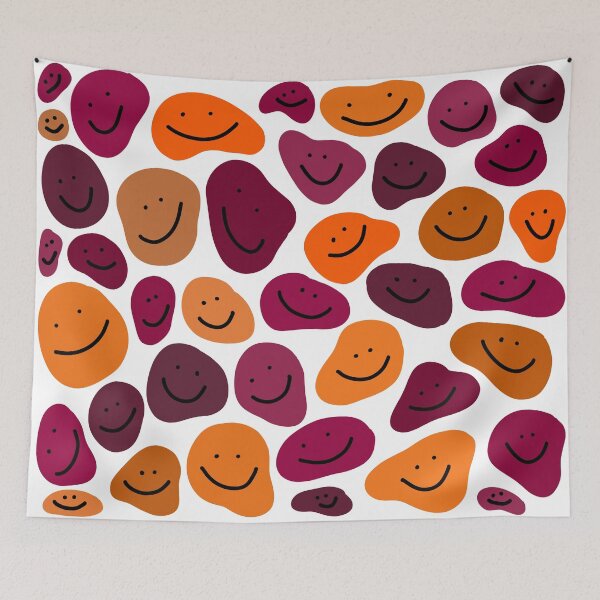 Item preview, Maroon & Orange Smileys :) designed and sold by abbeygfrerer.