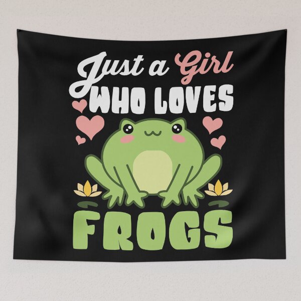 Item preview, Just A Girl Who Loves kawaii Frogs designed and sold by samah82.