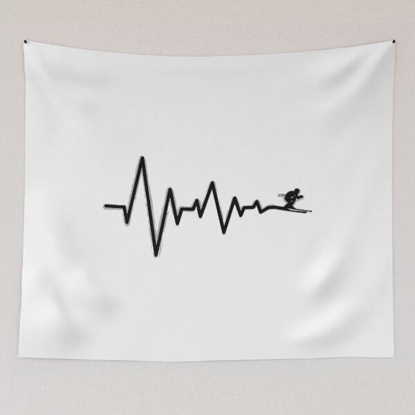 Item preview, Skiing Downhill Heartbeat designed and sold by Sky1I.
