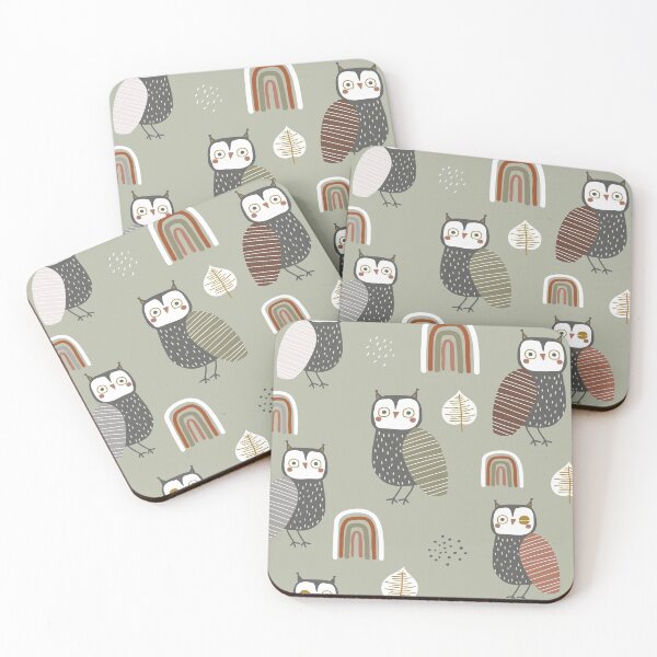 Item preview, Autumn owls with rainbow  designed and sold by SweetPea49.