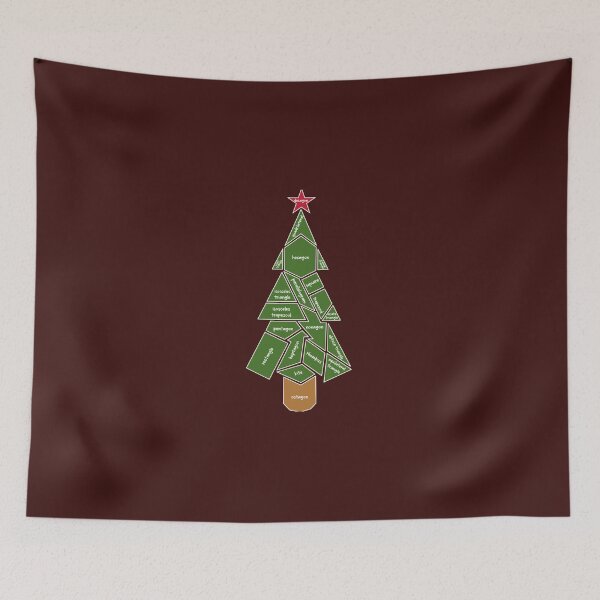 Item preview, Math Teacher Christmas Tree Made of Shapes Classic designed and sold by Herachf.