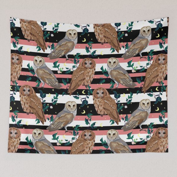 Item preview, Beautiful owl striped pattern designed and sold by SweetPea49.
