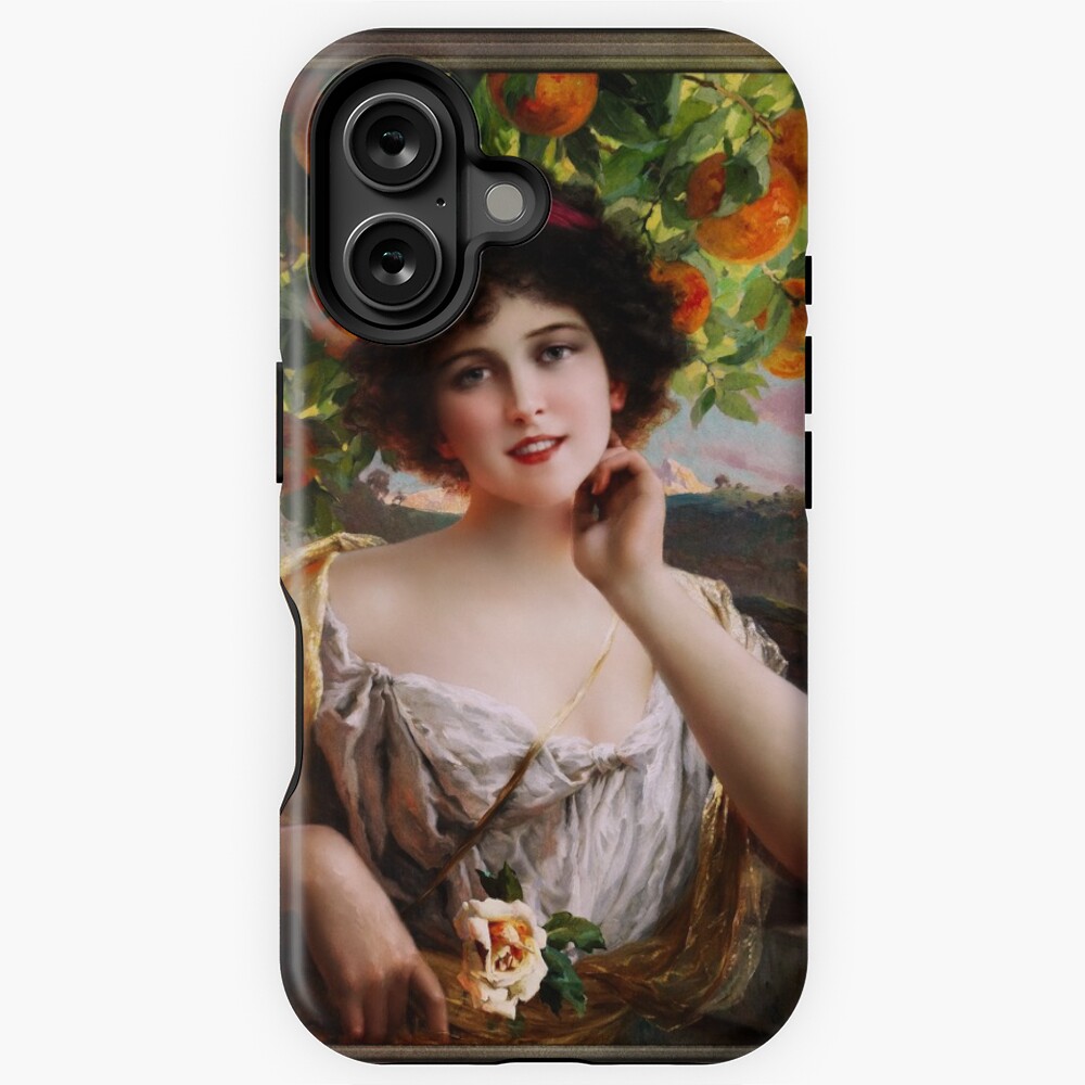 Beauty Under The Orange Tree by Émile Vernon Classic Remastered Xzendor7 Old Masters Reproductions iPhone Case