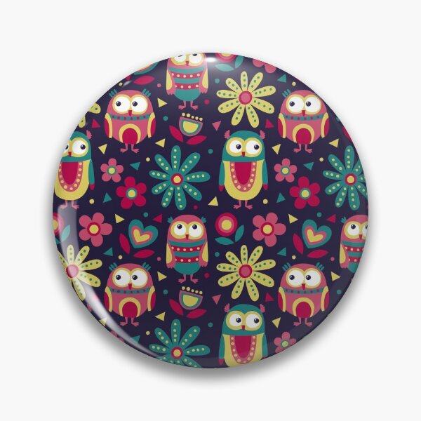 Item preview, Cute owls with flowers designed and sold by SweetPea49.