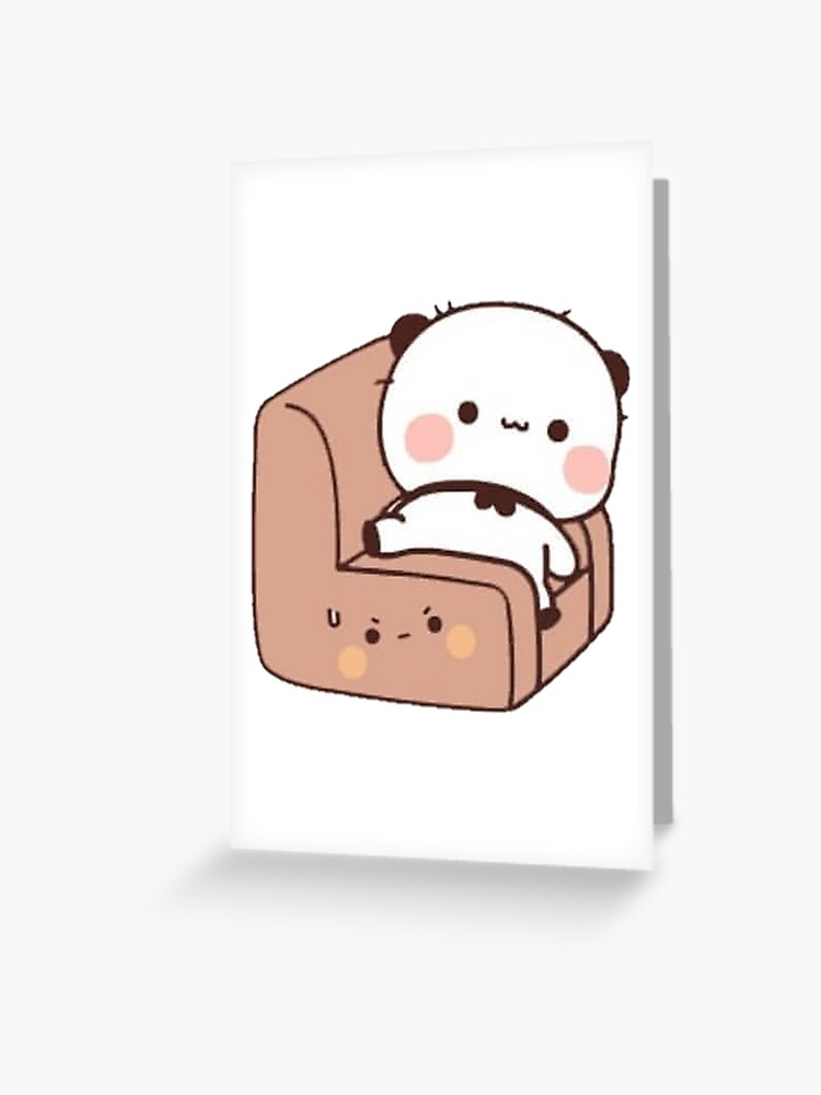 Bubu Is Making A Call With Dudu | Greeting Card