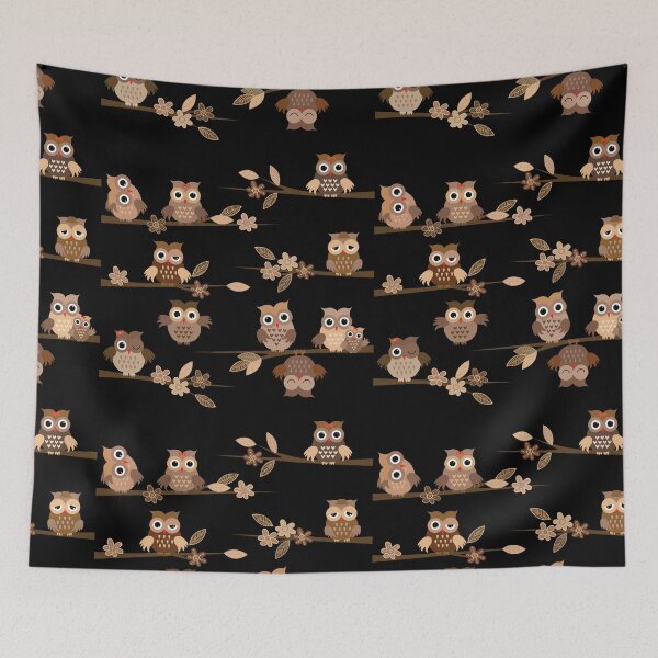 Item preview, Cute brown cartoon owls  designed and sold by SweetPea49.